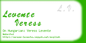 levente veress business card